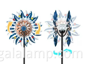 Красочный солнечный ветровой прядильщик наружный металл для лампы для декора сада